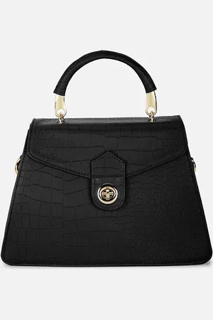 Carlton London Women Textured Structured Leather Handheld Bag