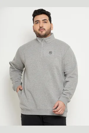 Club York Plus Size Mock Collar Fleece Sweatshirt