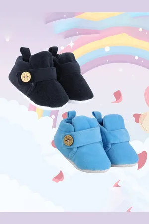 Neska Moda Pack Of 2 Unisex Kids Cotton Booties