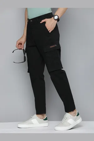 Flying Machine Men Mid-Rise Solid Regular Fit Cargos Trousers