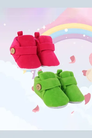 Neska Moda Pack Of 2 Unisex Kids Cotton Booties