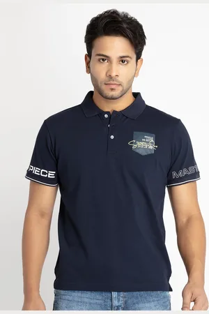Status Quo Men Typography Printed Polo Collar T-shirt