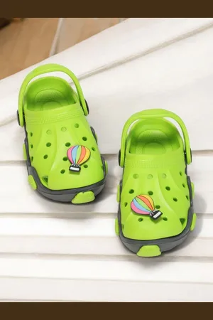 Lil Lollipop Infants Hot Air Balloon Applique Anti Slip Clogs