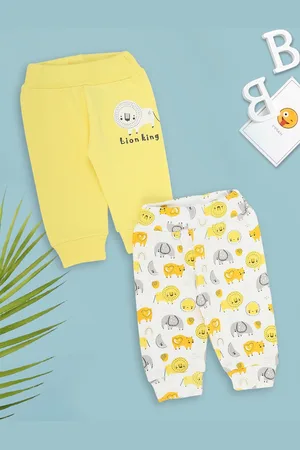 MeeMee Infant Boys Of 2 Printed Ankle-Length Cotton Leggings