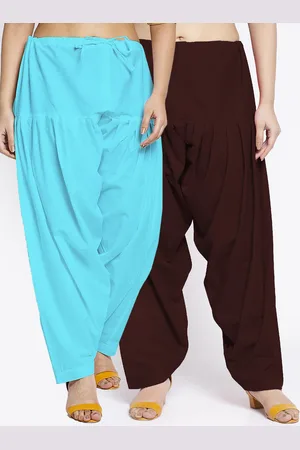 GRACIT Women Pack of 2 Solid Cotton Salwar