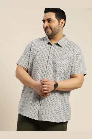 Sztori Men Plus Size Pure Cotton Printed Casual Shirt