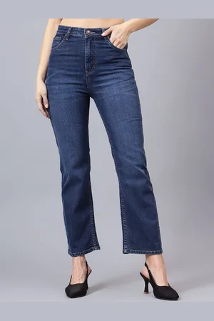 BAESD Women Comfort Regular Fit Mid-Rise Light Fade Stretchable Jeans