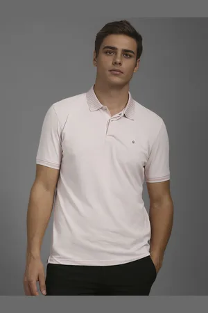 Louis Philippe Men Solid Polo Collar Cotton Slim Fit T-shirt