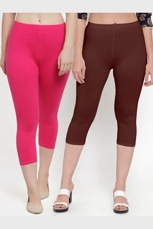 GRACIT Women Pack Of 2 Pink & Brown Capris
