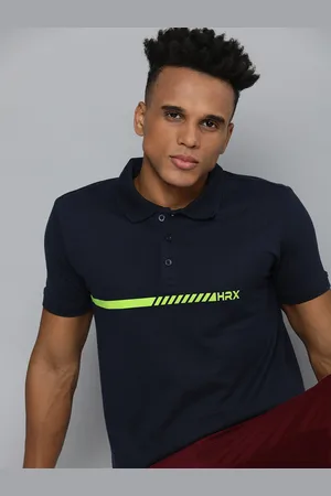 HRX Men Typography Printed Polo Collar T-shirt