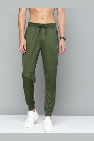 Slazenger Men Olive Green Solid Joggers