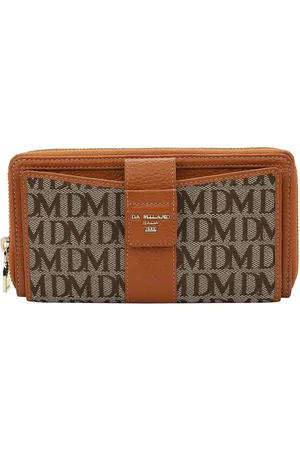 Da Milano Women Textured Leather Zip Around Wallet