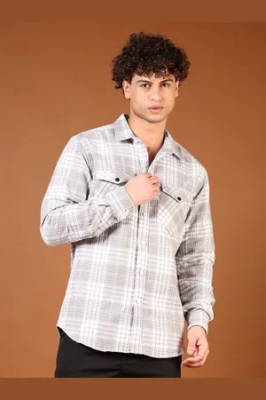 V-Mart Men Opaque Checked Casual Shirt