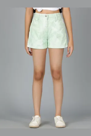 TALES & STORIES Girls Tie and Dye Cotton Washed with Technology Regular Shorts
