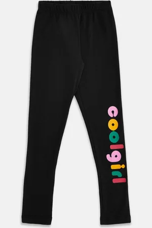 Pantaloons Girls Black Solid Ankle-Length Leggings