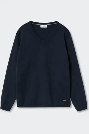 MANGO Boys V-Neck Sustainable Pullover