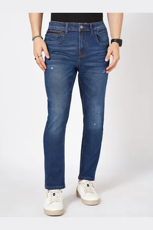 Pantaloons Men Slim Fit Low Distress Light Fade Jeans