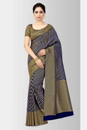Mimosa Navy Blue & Gold-Coloured Art Silk Woven Design Patola Saree