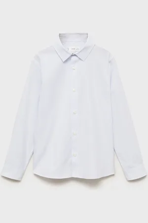 MANGO Boys Striped Pure Cotton Shirt