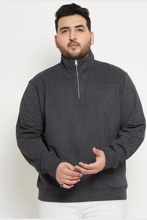 Club York Plus Size Mock Collar Fleece Pullover Sweatshirt