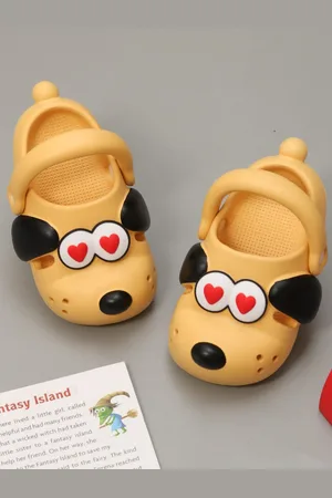 Yellow bee Boys Self Design Clogs