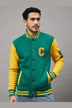Club York Colourblocked Mock Collar Fleece Sweatshirt