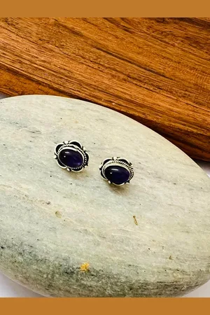 ARTE 92.5 Sterling Silver Stone-Studded Studs Earrings