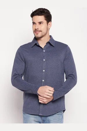 Club York Men Navy Blue Casual Shirt