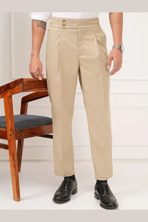 Highlander Men Slim Fit Pleated Trousers