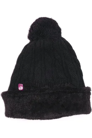 Bharatasya Women Self Designed Acrylic Balaclava Fur Cap