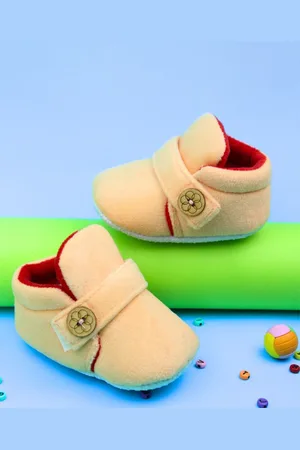 Neska Moda Unisex Kids Cotton Booties