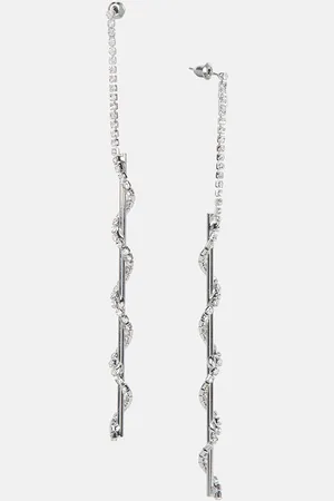 Kazo Classic Rhinestone Stuuded Drop Earrings