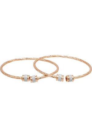 Shivansh Set Of 2 Rose Gold-Plated Bangles