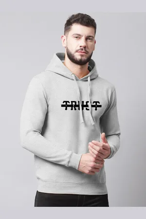 Friskers Men Fleece Printed Hooded Sweatshirt