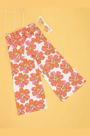 Pantaloons Girls Floral Printed Flared Trousers