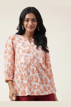 Fabindia Floral Printed Cotton Top