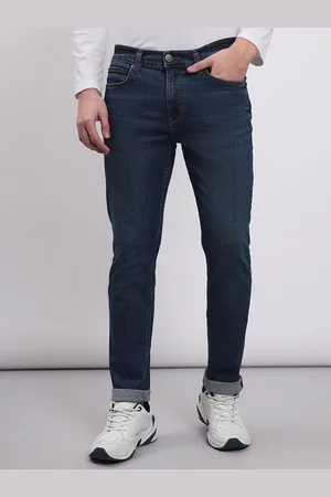 Lee Men Slim Fit Mid-Rise Clean Look Light Fade Stretchable Jeans