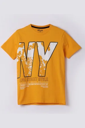 Lifestyle Boys Dry Fit Typography Printed Round Neck Cotton T-shirt