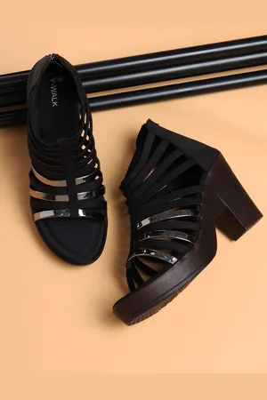V-WALK Women Mid-Top Block Heel Gladiators