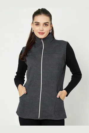BRINN Women Solid Mock Collar Tailored Jacket