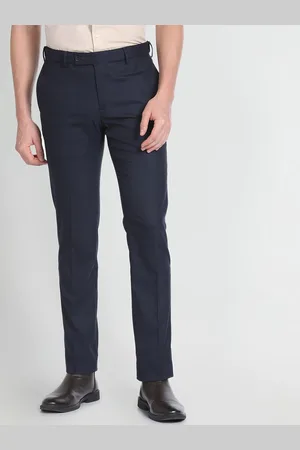 Arrow Men Slim Fit Smart Check Dobby Formal Trouser
