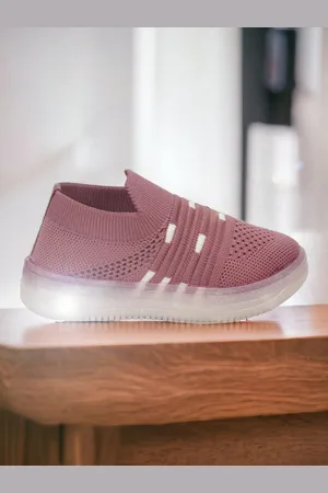Lil Lollipop Kids Textured LED Lightweight Slip-On Sneakers