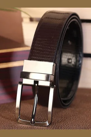 KAEZRI Men Textured Reversible Formal Belt