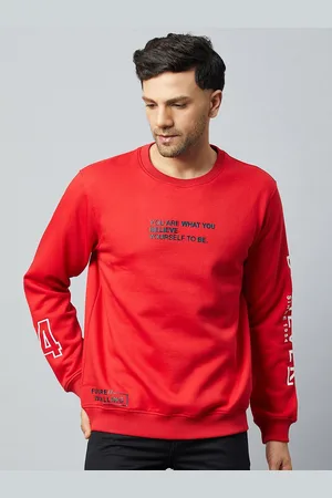 Club York Typography Printed Fleece Pullover Sweatshirt