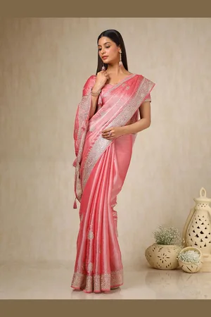Soch Floral Beads and Stones Organza Saree