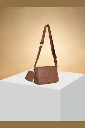 Pantaloons Colourblocked PU Structured Sling Bag with Tasselled