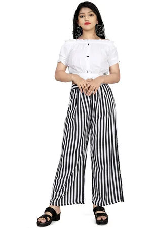 BAESD Girls Off-Shoulder Crop Top with Palazzo
