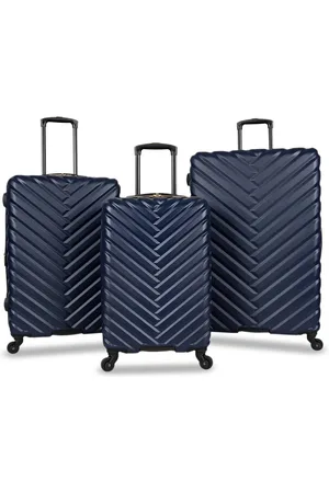 Kenneth Cole Madison Square Set Of 3 Textured Lightweight Hard-Sided Trolley Bags