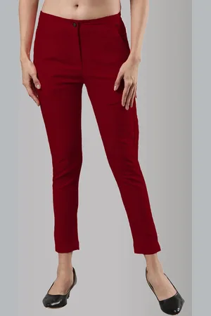 Femmora Women Comfort Cropped Cigarette Trousers