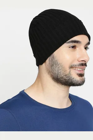 SPYKAR Men Black Solid Cotton Beanie